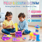 Soft Gel Building Block Stress Relief Toy Set, 40 Pieces