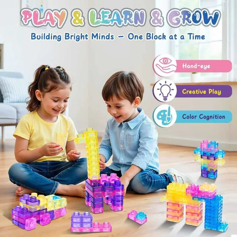 40-Piece Jelly Building Blocks Stress Relief Soft Gel Sensory Toy Set