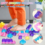Soft Gel Building Block Stress Relief Toy Set, 40 Pieces