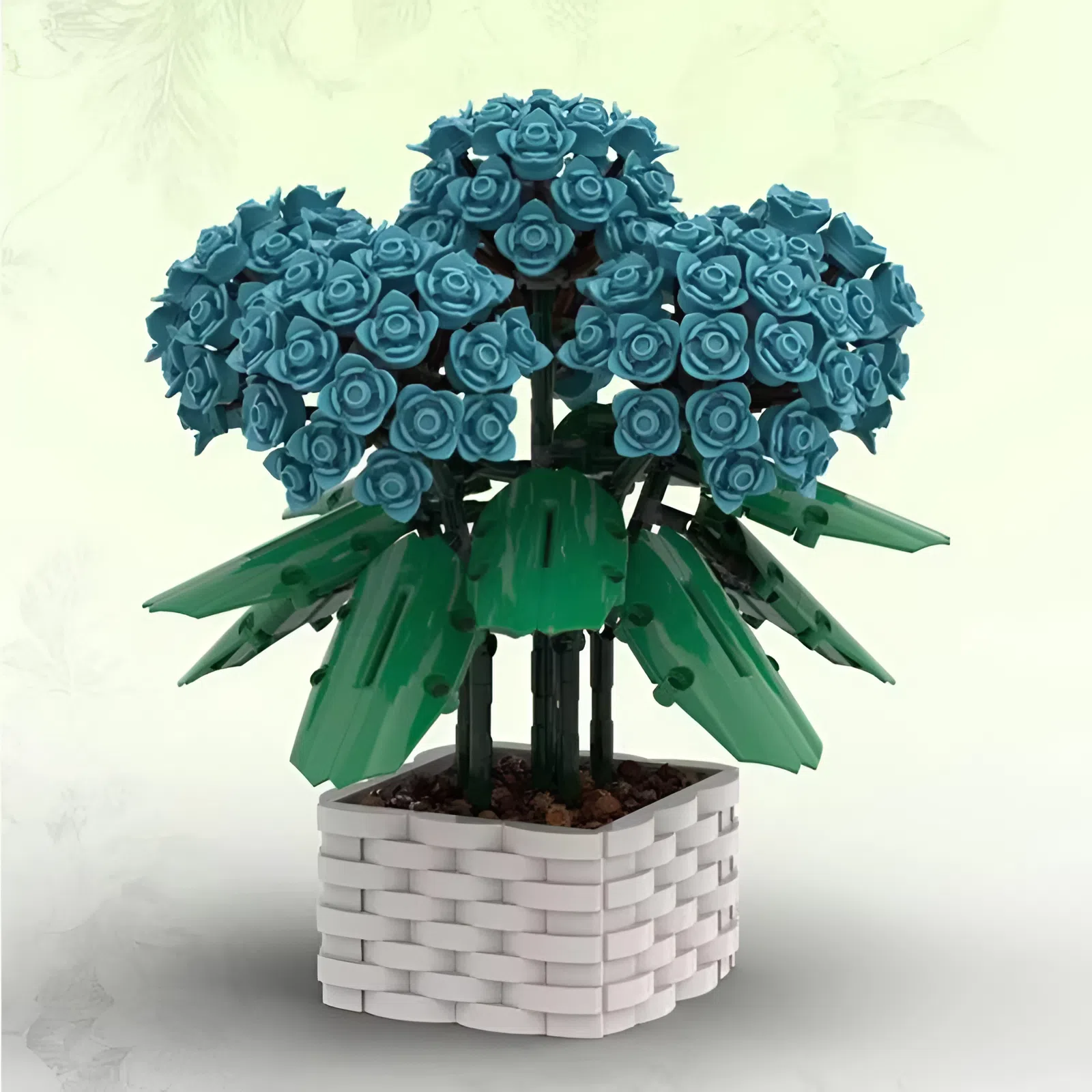 1598PCS Hydrangea Eternal Flower Building Blocks Set Assembling Toy Creative Gift