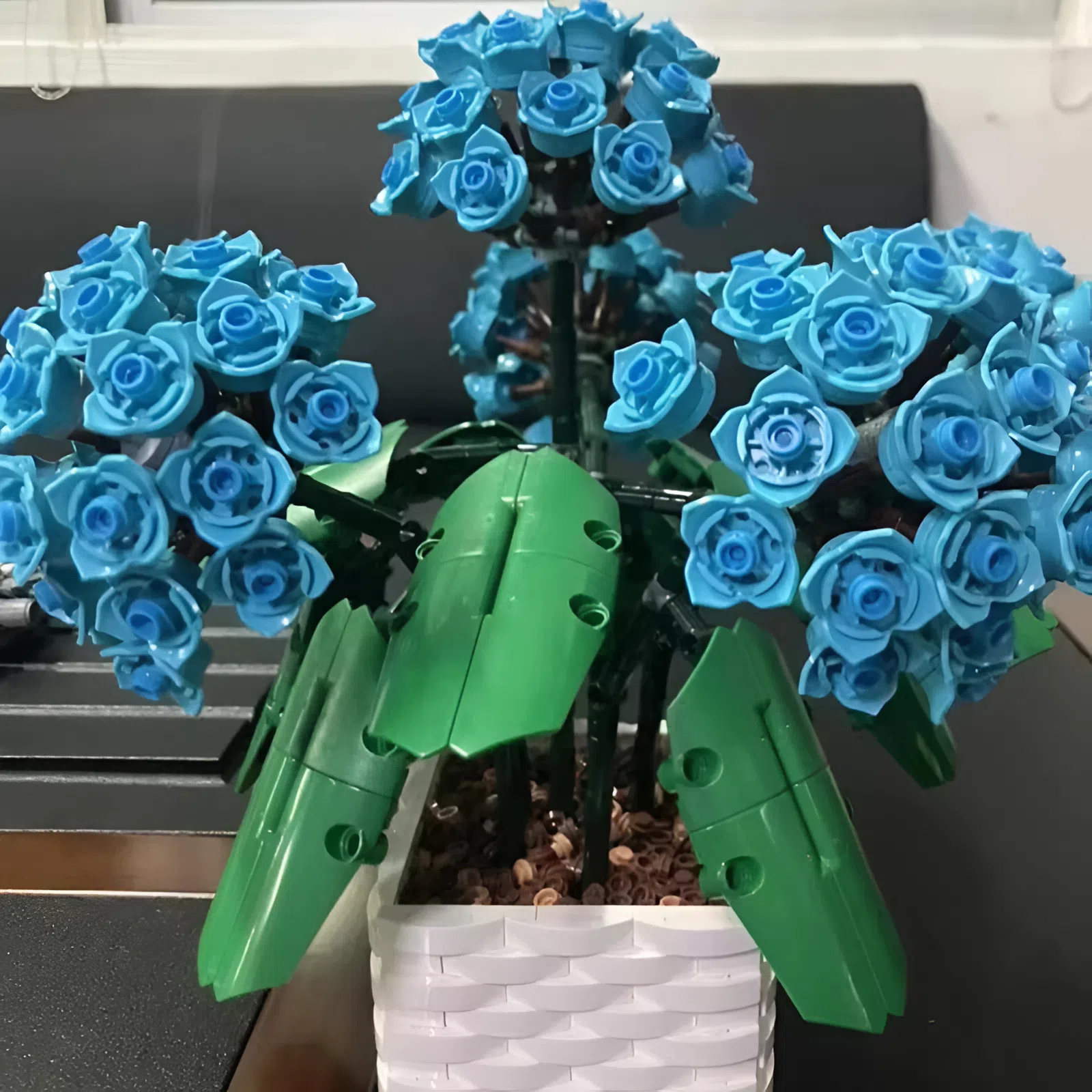 1598PCS Hydrangea Eternal Flower Building Blocks Set Assembling Toy Creative Gift
