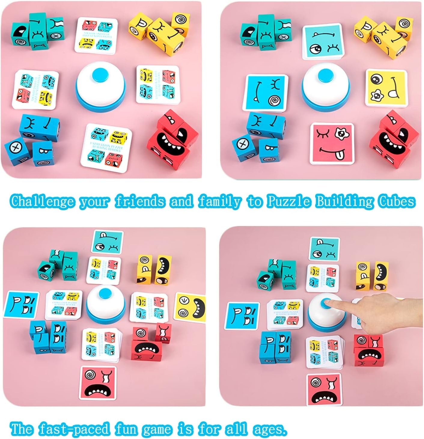 Wooden Face Change Puzzle Blocks